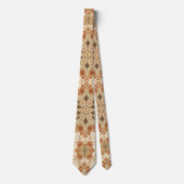 Intricate Bohemian Tile Pattern in Earthy Terracot ネクタイ (正面)