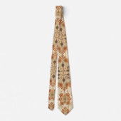 Intricate Bohemian Tile Pattern in Earthy Terracot ネクタイ (裏面)
