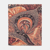 Intricate Boho Abstract Mandala Pattern フリースブランケット (正面)