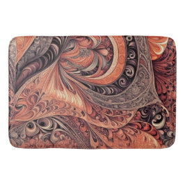 Intricate Boho Abstract Mandala Pattern Bath Mat バスマット
