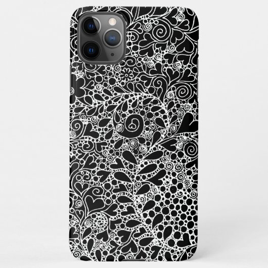 Intricate Botanical Design Phone Case iPhoneケース (裏面)