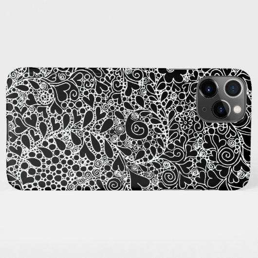 Intricate Botanical Design Phone Case iPhoneケース (裏面横)