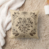 Intricate Botanical Throw Pillow クッション (ブランケット)