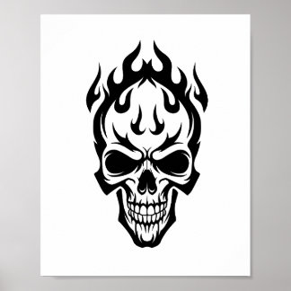 Intricate Celtic Knotwork Skull Poster - Detailed  ポスター