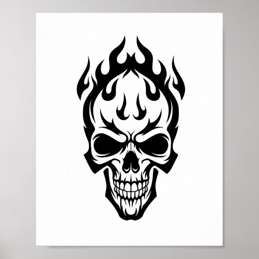 Intricate Celtic Knotwork Skull Poster - Detailed  ポスター (正面)