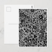 Intricate Floral and Hearts ポストカード (正面/裏面)