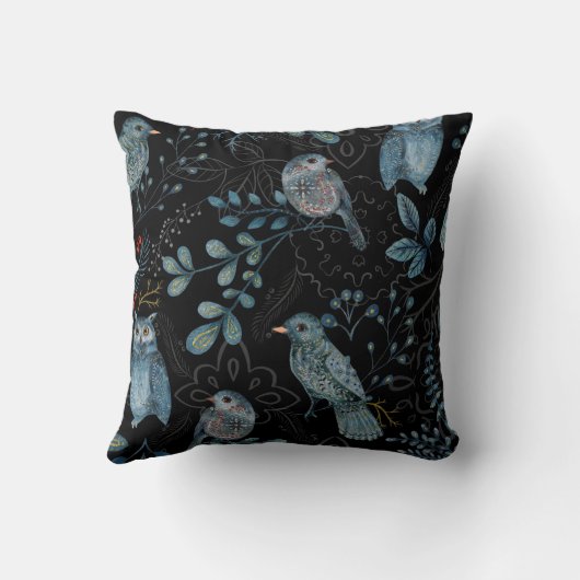 Intricate  floral and paisley  pattern  クッション (裏面)