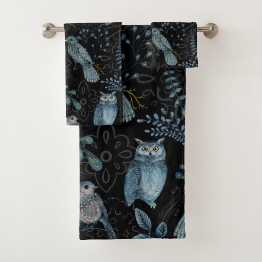 Intricate  floral and paisley  pattern  バスタオルセット (インサイチュ)