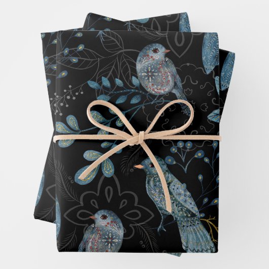 Intricate  floral and paisley  pattern  ラッピングペーパーシート (インサイチュ)