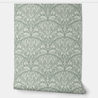 Intricate Floral Scallop Arts and Crafts Style 壁紙