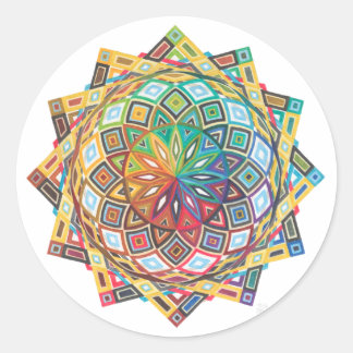 Intricate Geometric Mandala Sticker ラウンドシール