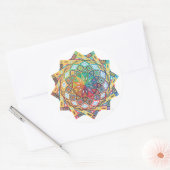 Intricate Geometric Mandala Sticker ラウンドシール (封筒)