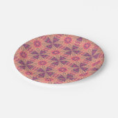 intricate geometric pattern in pink and purple hue ペーパープレート (アングル)