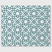 Intricate geometric pattern with teal interconnect ラッピングペーパー (フラット)