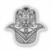 Intricate Hamsa Hand Evil Eye Vinyl Sticker シール (正面)