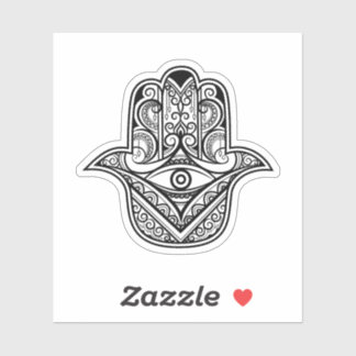Intricate Hamsa Hand Evil Eye Vinyl Sticker シール