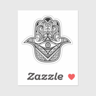 Intricate Hamsa Hand Evil Eye Vinyl Sticker シール