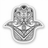 Intricate Hamsa Hand Evil Eye Vinyl Sticker シール (正面)