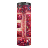 Intricate Heart Pattern Love Typography タンブラー (裏面)