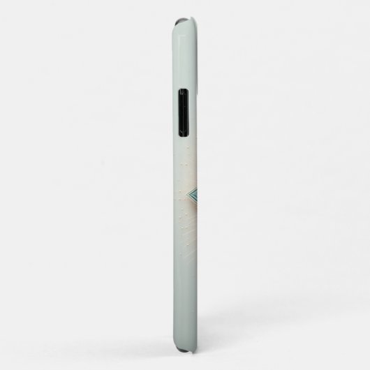 Intricate Layered Geometric Bloom - Modern Teal &  Case-Mate iPhoneケース (裏面/右)