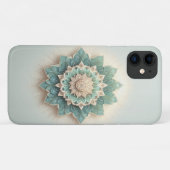 Intricate Layered Geometric Bloom - Modern Teal &  Case-Mate iPhoneケース (裏面(横))