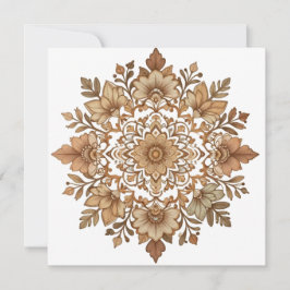 Intricate Mandala Floral Brown Tones Art