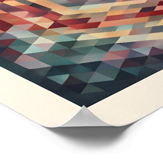 Intricate Math Art: Complex Polygon Tessellation ポスター (角)