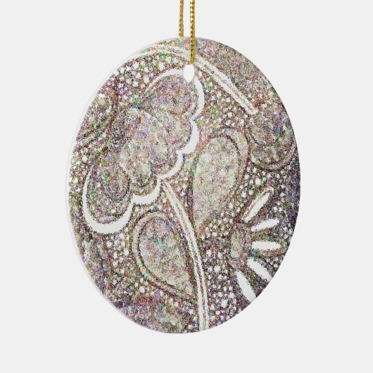 Intricate Mosaic Floral Design セラミックオーナメント (右)