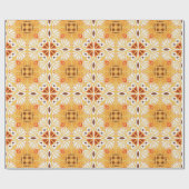 Intricate orange and brown geometric pattern ラッピングペーパー (フラット)