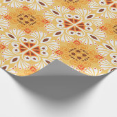 Intricate orange and brown geometric pattern ラッピングペーパー (角)