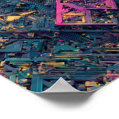 Intricate Seamless Detail: Micro-Fractal Circuit ポスター (角)