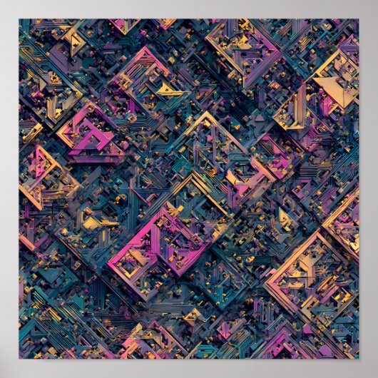 Intricate Seamless Detail: Micro-Fractal Circuit ポスター (正面)