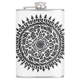 Intricate Tribal Mandala Sacred Geometry Flask フラスク