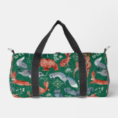  Intricate woodland animals pattern ダッフルバッグ (正面)