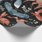  Intricate woodland animals pattern ラッピングペーパー (角)