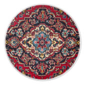 Intricately Woven Persian Rug Red Floral セラミックノブ (正面)