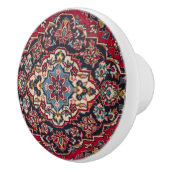 Intricately Woven Persian Rug Red Floral セラミックノブ (右)