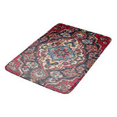 Intricately Woven Persian Rug Red Floral バスマット (アングル)