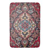 Intricately Woven Persian Rug Red Floral バスマット (正面縦)