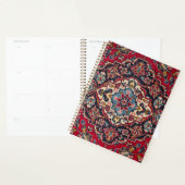 Intricately Woven Persian Rug Red Floral プランナー手帳 (ディスプレー)