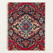Intricately Woven Persian Rug Red Floral プランナー手帳 (正面)