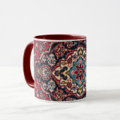 Intricately Woven Persian Rug Red Floral マグカップ (正面左)