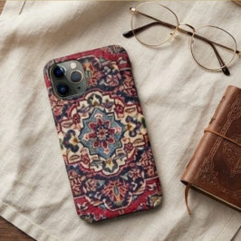 Intricately Woven Persian Rug Red Floral iPhone 11 Proケース