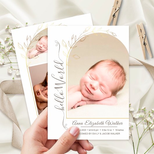 Introducing 生まれたばかりの Baby Girl誕生統計5写真 案内状