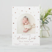 Introducing Our Little Miracle: [ベビーの名前] Has 案内状 (スタンド正面)