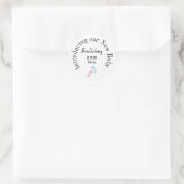 Introducing our New Baby Girl envelope seal ラウンドシール (バッグ)