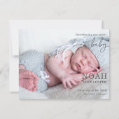 Introducing Our Sweet Baby Photo Announcement Card (正面)