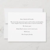 Introducing Our Sweet Baby Photo Announcement Card (裏面)