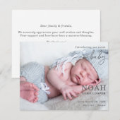 Introducing Our Sweet Baby Photo Announcement Card (正面/裏面)