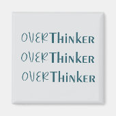 Introspective Bold Black and Blue Quote Art マグネット (正面)